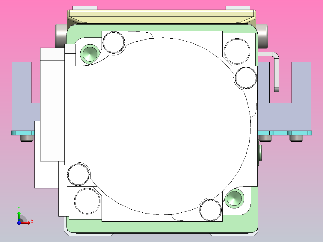 内嵌式螺杆 GTH4-100W伺服[GTH4-L5-300-BC-M100W-C2-N]丝杆滑台模组三菱马达前视图