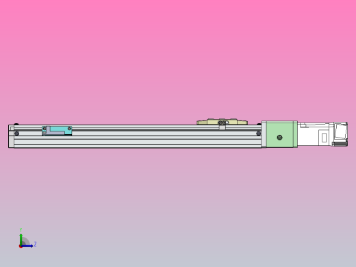 内嵌式螺杆 GTH4-100W伺服[GTH4-L5-300-BC-M100W-C2-N]丝杆滑台模组三菱马达左视缩略图