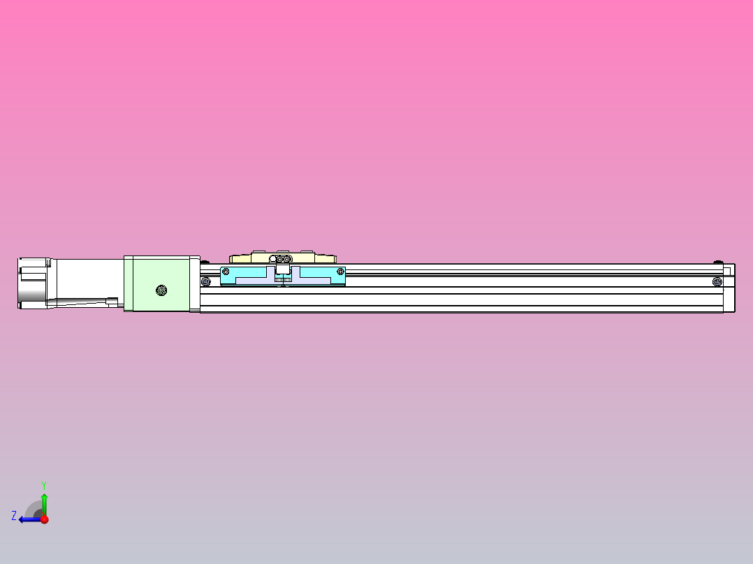 内嵌式螺杆 GTH4-100W伺服[GTH4-L5-300-BC-M100W-C2-N]丝杆滑台模组三菱马达右视图