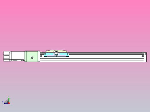 内嵌式螺杆 GTH4-100W伺服[GTH4-L5-300-BC-M100W-C2-N]丝杆滑台模组三菱马达右视缩略图