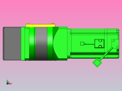 欧规同步带GTB85-750W伺服+行星减速机[GTB85-L10-300-L-M750W-C2-N]滑台模组三菱电机前视缩略图