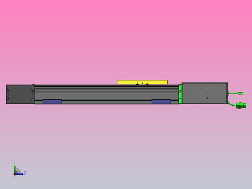 欧规同步带GTB85-750W伺服+行星减速机[GTB85-L10-300-L-M750W-C2-N]滑台模组三菱电机左视缩略图