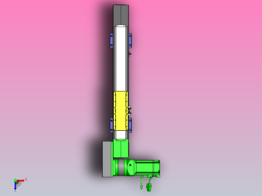 欧规同步带GTB85-750W伺服+行星减速机[GTB85-L10-300-L-M750W-C2-N]滑台模组三菱电机俯视缩略图