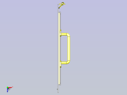 一款滑动开关门3D图模型俯视缩略图