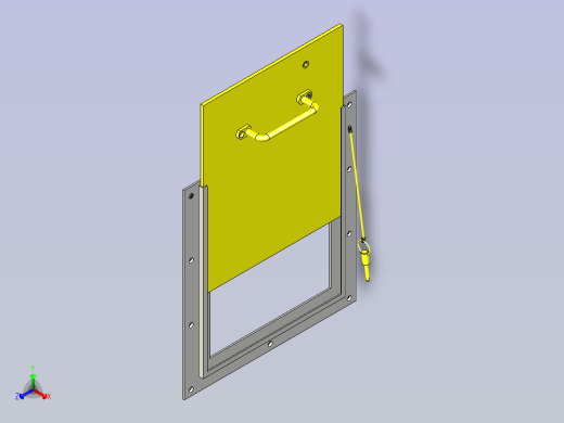 一款滑动开关门3D图模型正等轴测缩略图
