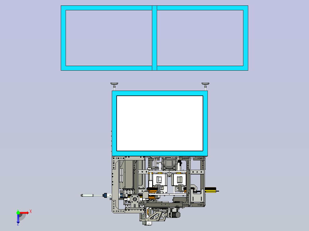 滤纸封边机俯视图