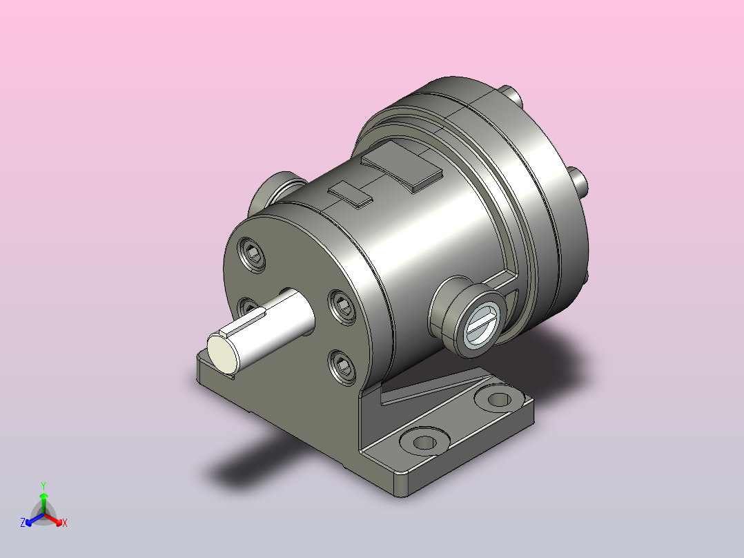 50T脚座式油泵[50-T-19-LRR]正等轴测图