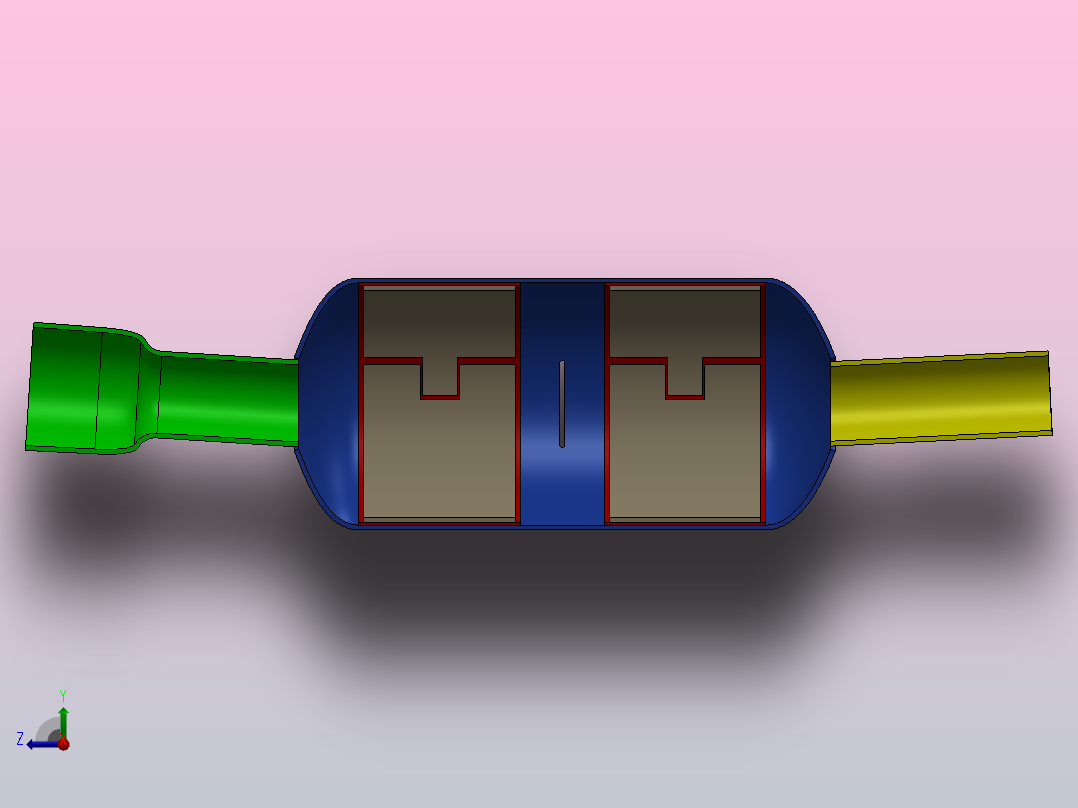 消音器管右视图