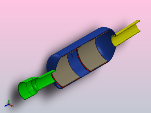 消音器管正等轴测缩略图