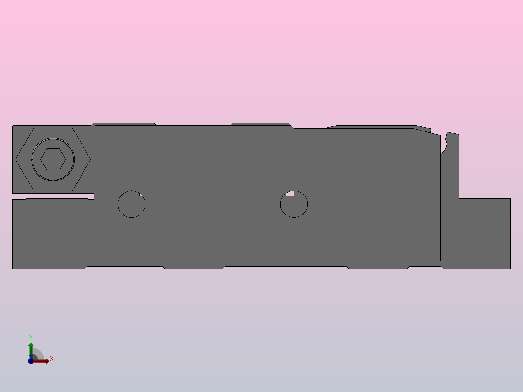 MXF20气动滑台[MXF20-50]前视图