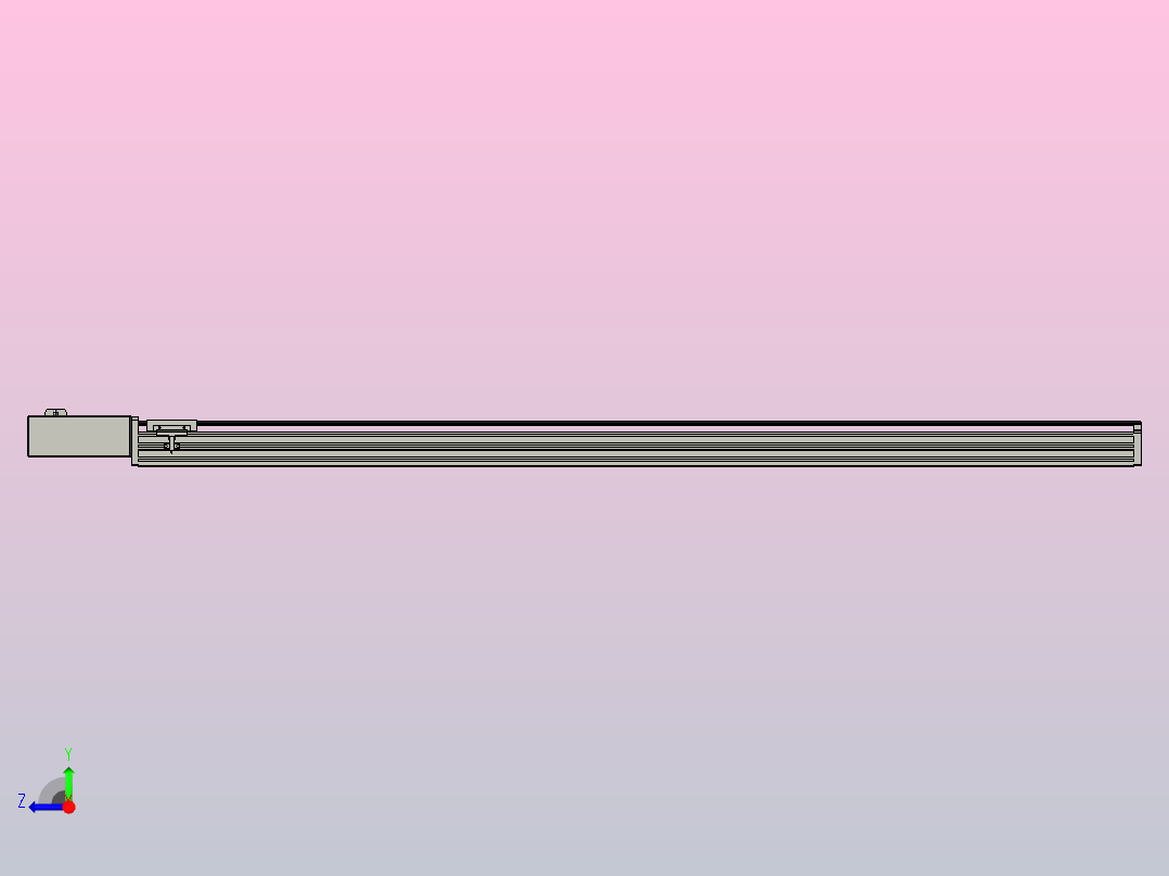 皮带直线轴半封闭可选导轨TPA-HNB-65S-90-L1450-MR-C-P10-N3右视图