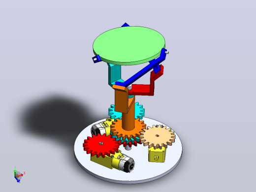 3-DOF带独立电机控制的三自由度旋转机构3D数模图纸 Solidworks设计
