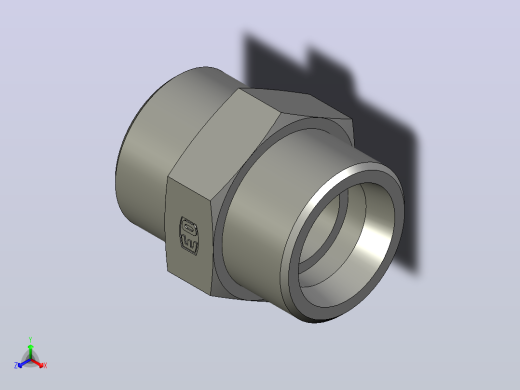 EO标准液压接头 Union G25SCFX(1)正等轴测缩略图