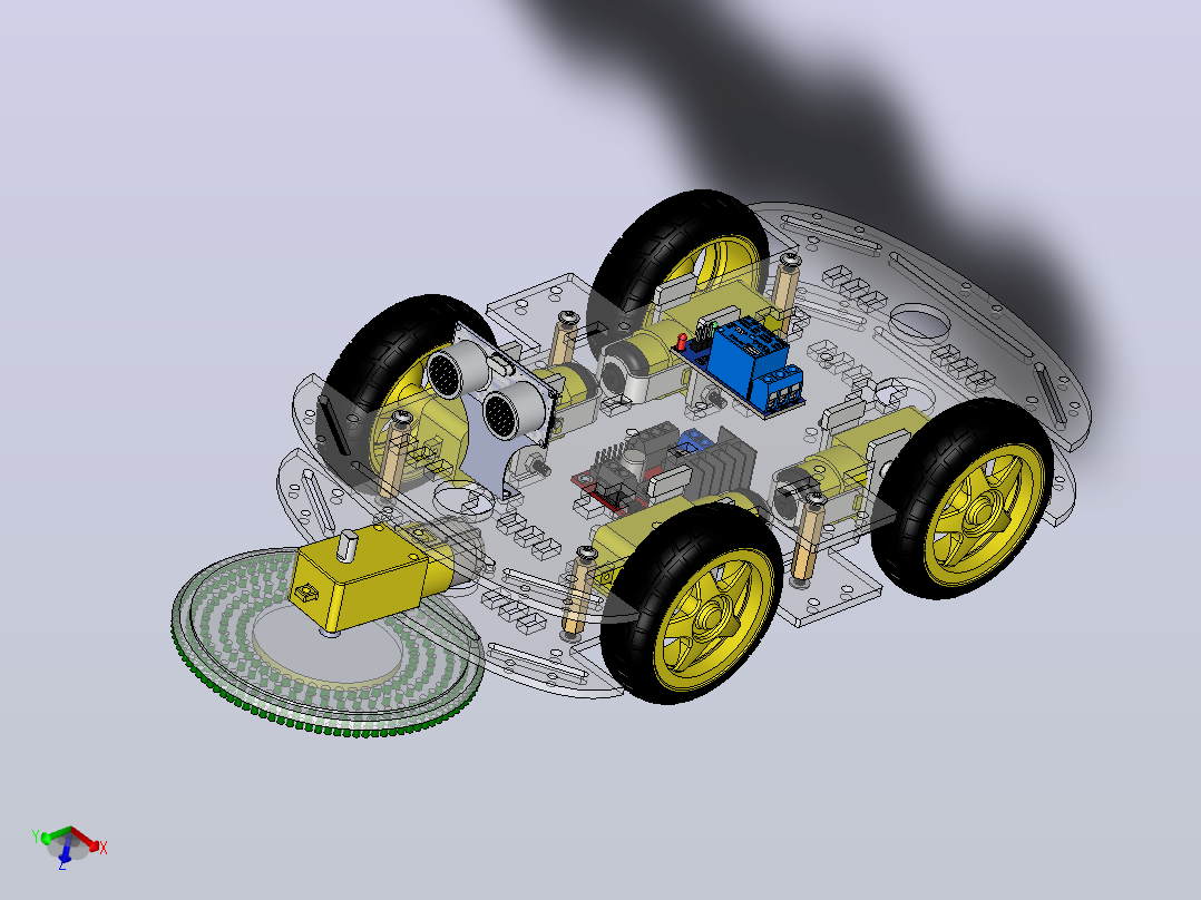Arduino智能吸尘器汽车11主视图