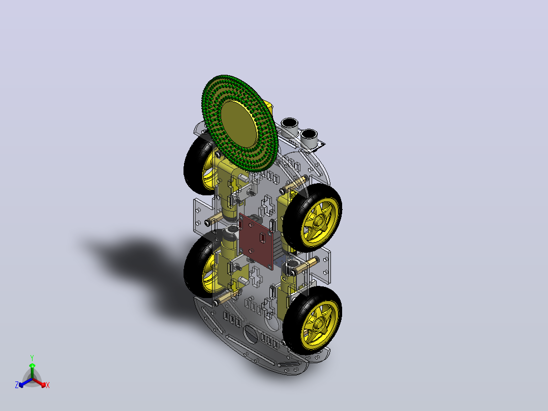 Arduino智能吸尘器汽车11正等轴测图