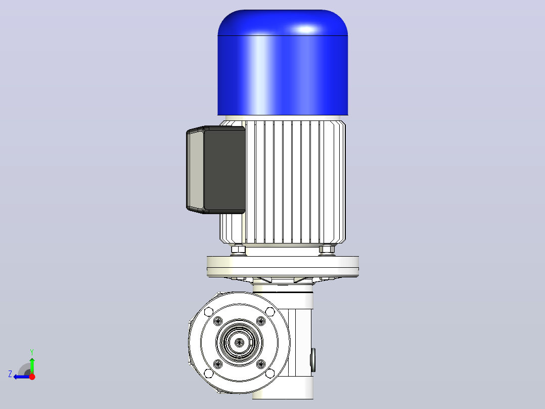 蜗轮减速器MRV-05-F1-63-B5右视图