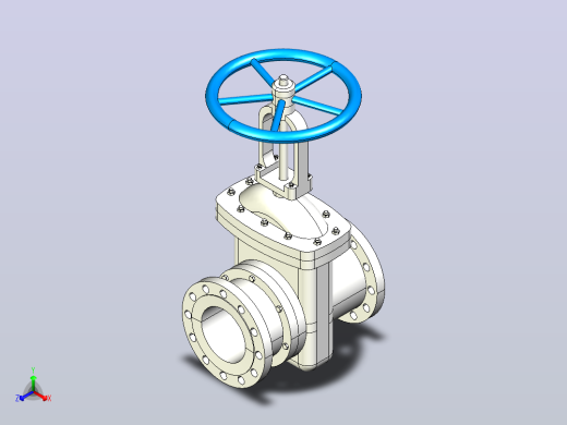 排渣闸阀-4.0MPa[200]正等轴测缩略图