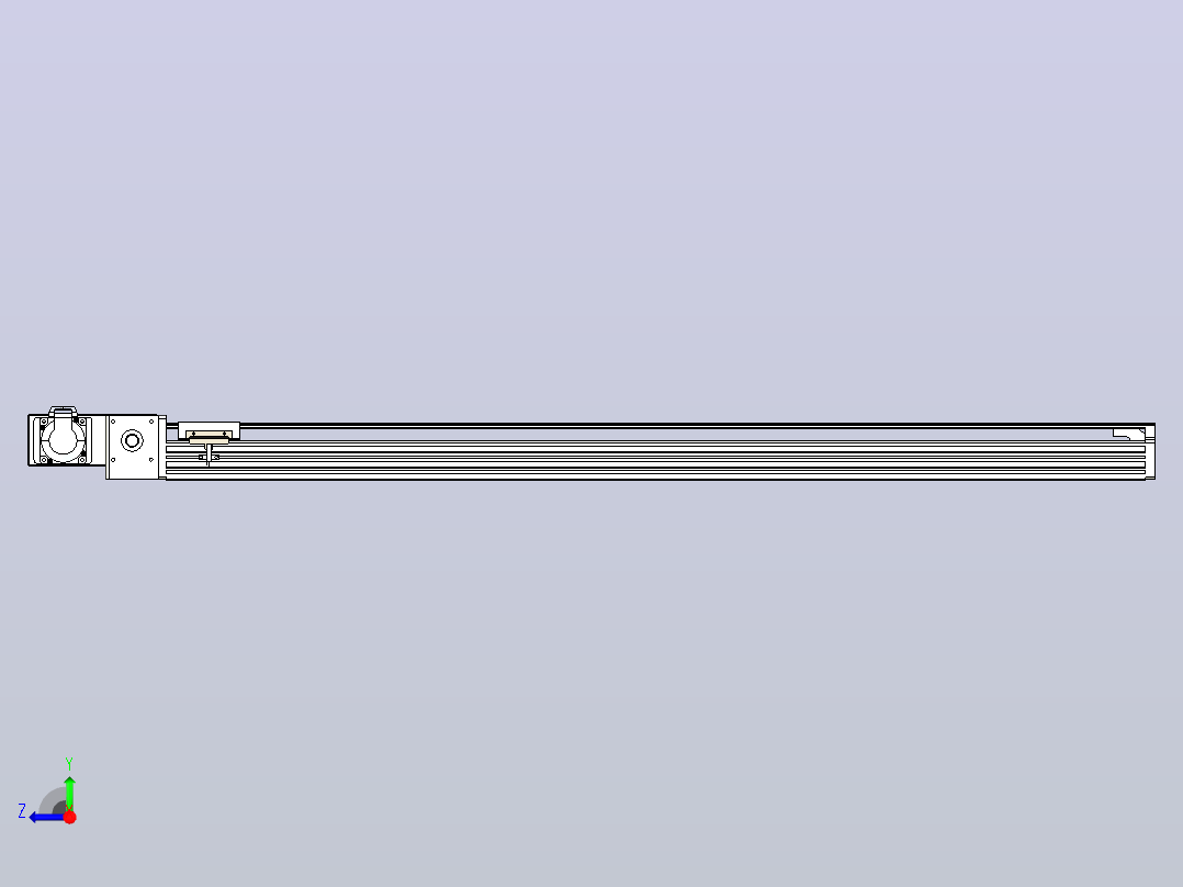 皮带直线轴半封闭可选导轨TPA-HNB-85S-90-L1100-ML-C-P20-N3右视图