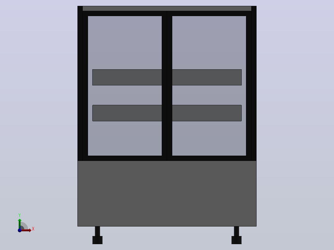 展示柜WDF097F后视图