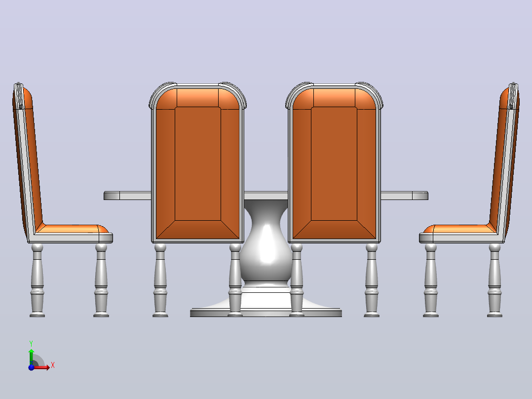 第三套餐具前视图