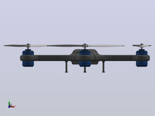 无人机四翼直升机前视缩略图