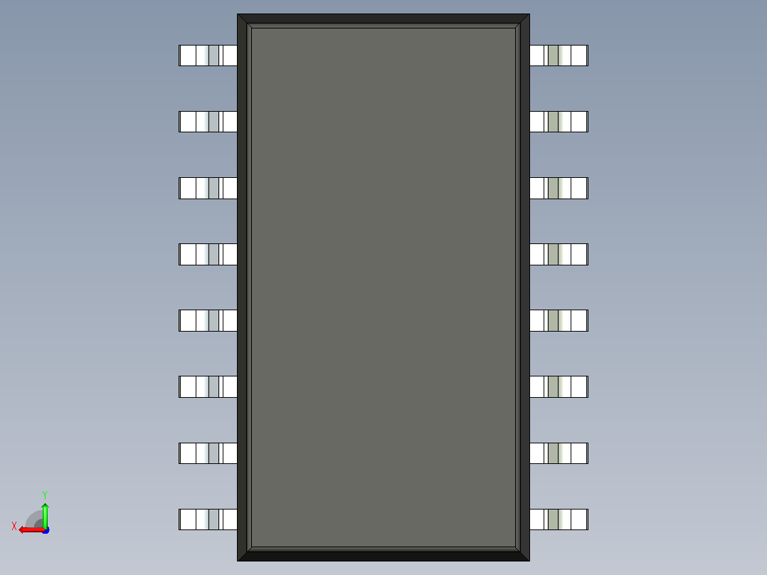 106x SOIC 封装（小外形集成电路）SOIC127P780X200-16N后视图