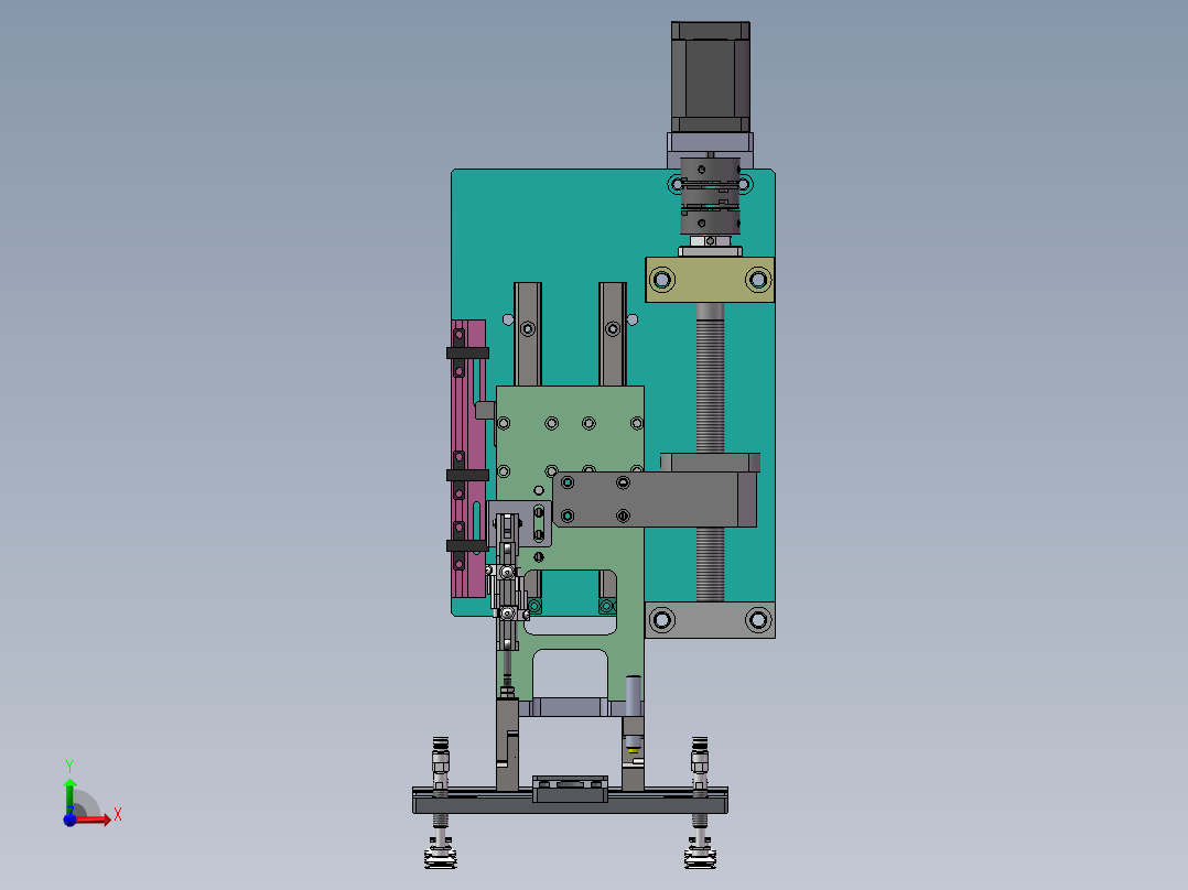 吸盘上下升降旋转组件sw18可编辑前视图