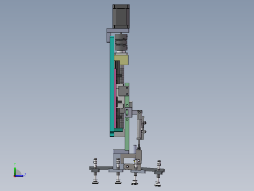 吸盘上下升降旋转组件sw18可编辑左视缩略图