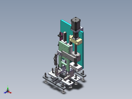 吸盘上下升降旋转组件sw18可编辑正等轴测缩略图