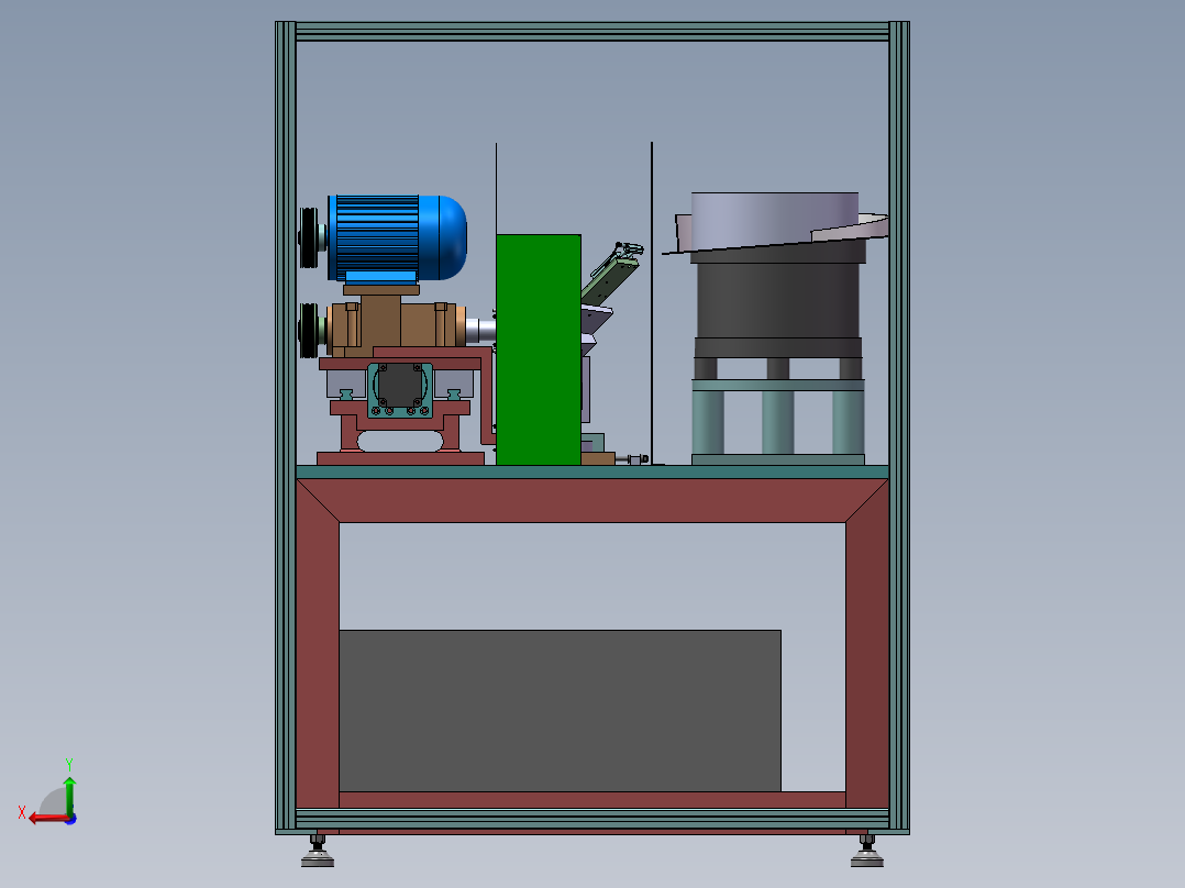 数控磨床设计模型后视图