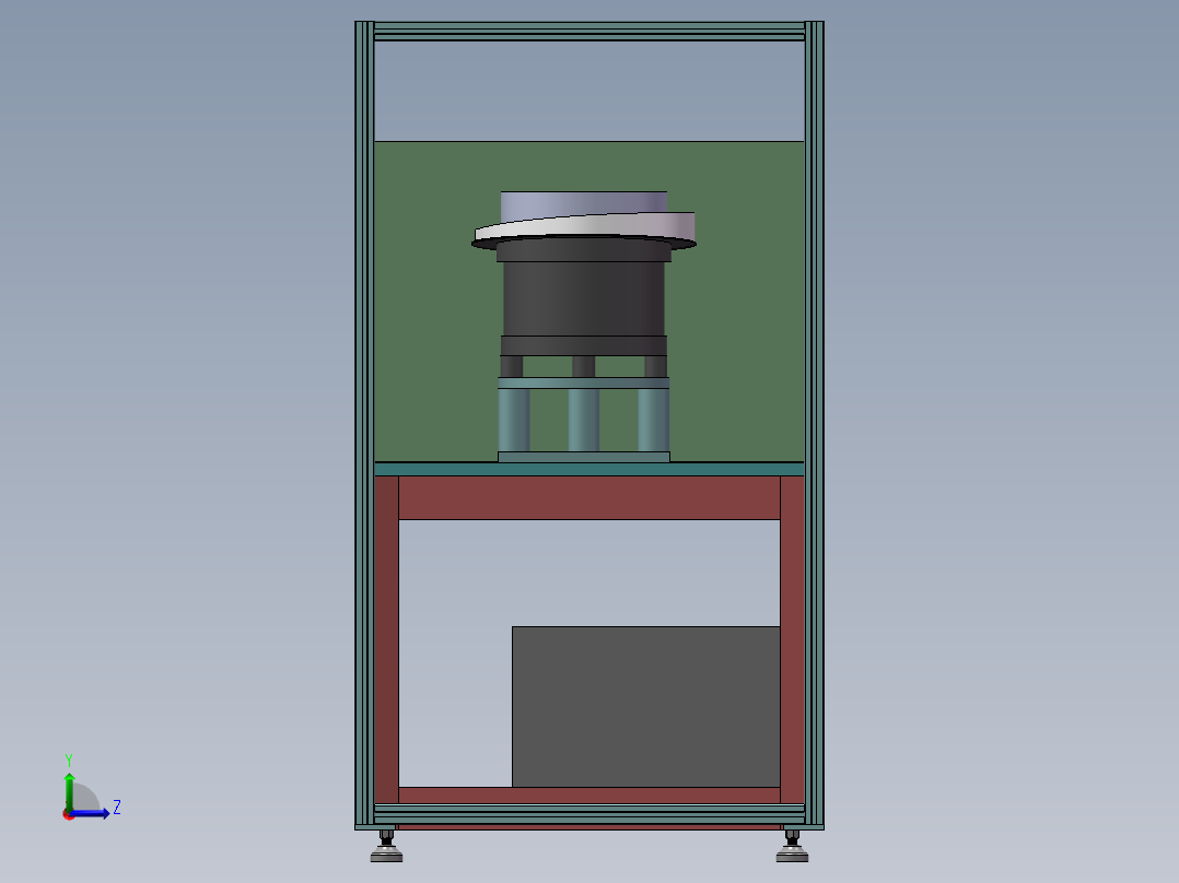 数控磨床设计模型左视图