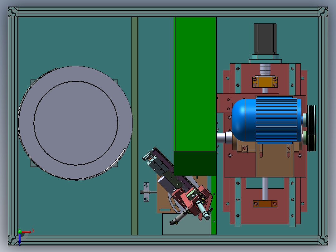 数控磨床设计模型俯视图
