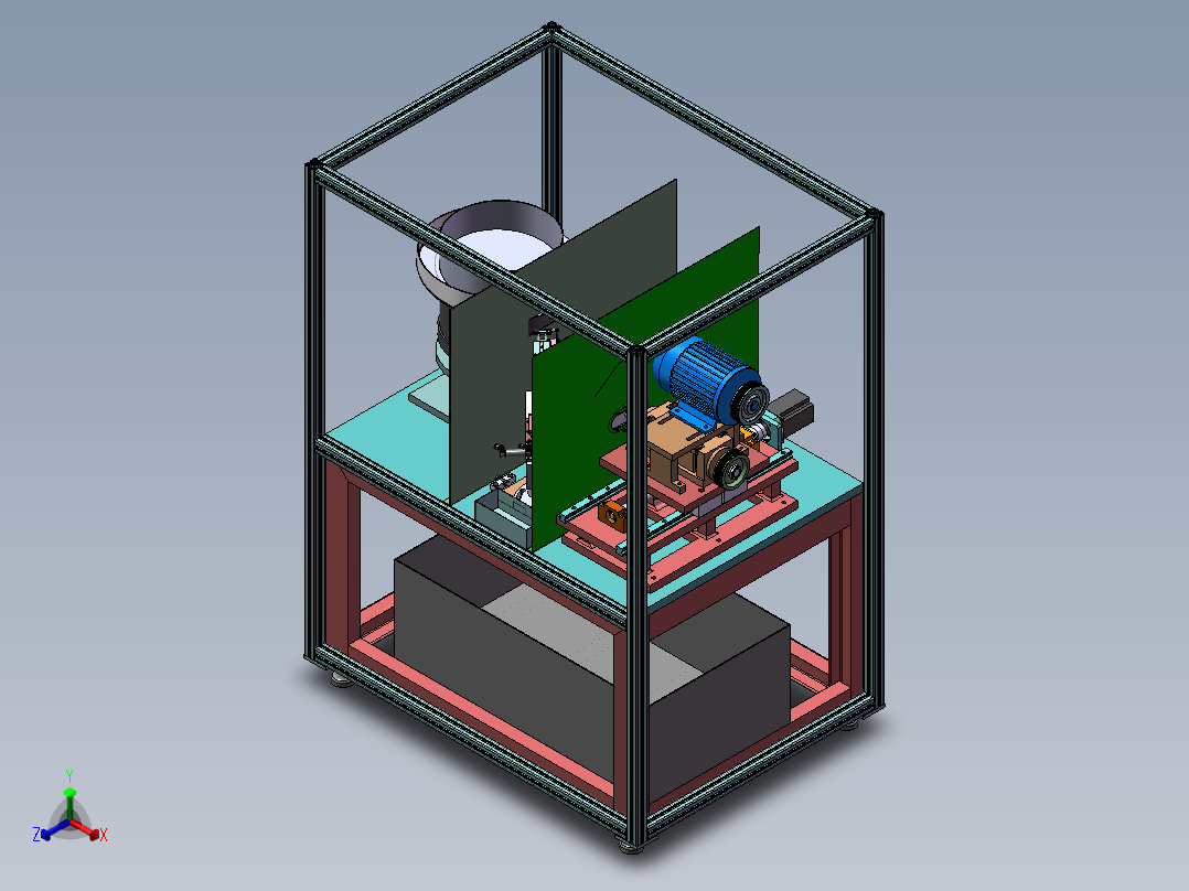 数控磨床设计模型正等轴测图
