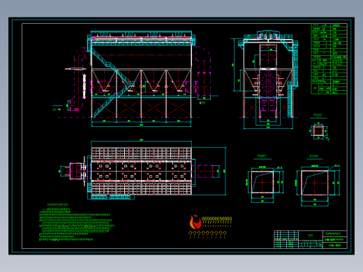 260t／h 锅炉用布袋除尘器LFDM-8800详图