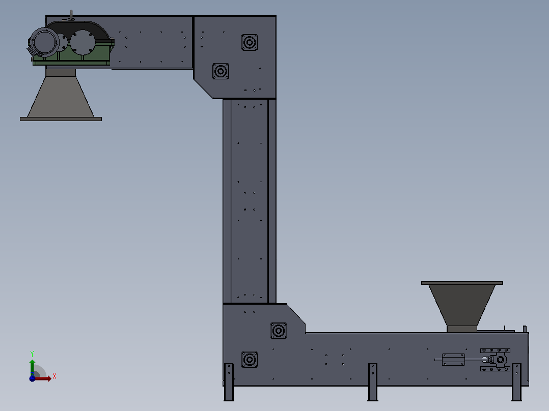 Z型链式提升机前视图