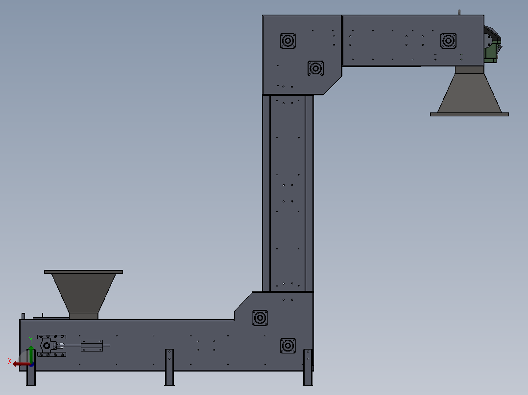 Z型链式提升机后视图
