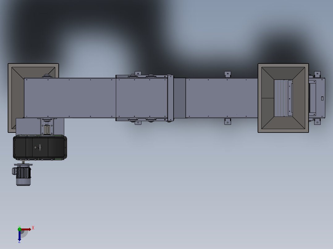 Z型链式提升机俯视图
