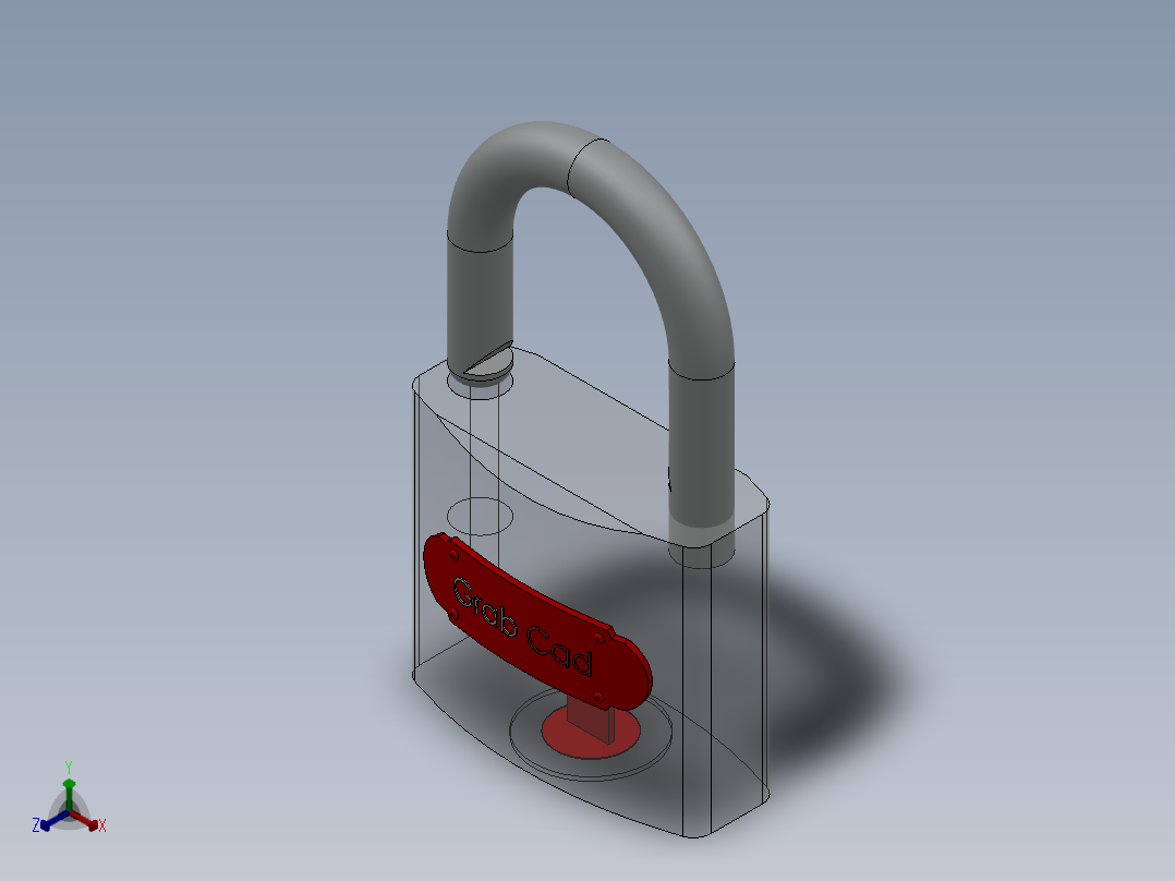 同心锁正等轴测图