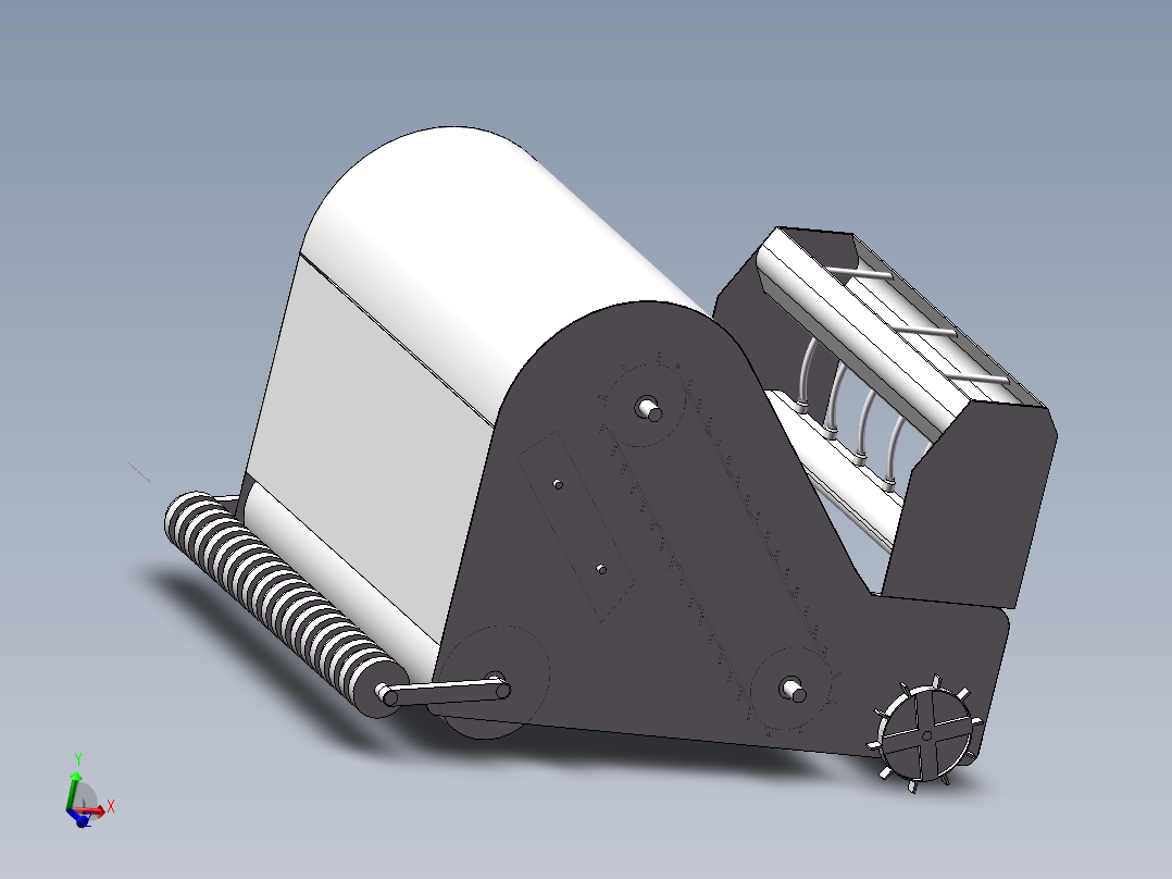 小麦播种机3d图纸 农业机械设备 水稻、小麦匀播机3d三维SW模型