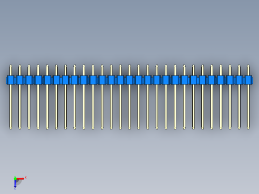 彩色公头100mil（2.54mm）系列-DS1021_blue_1x27p_100mil_Type5_rev1.0俯视缩略图