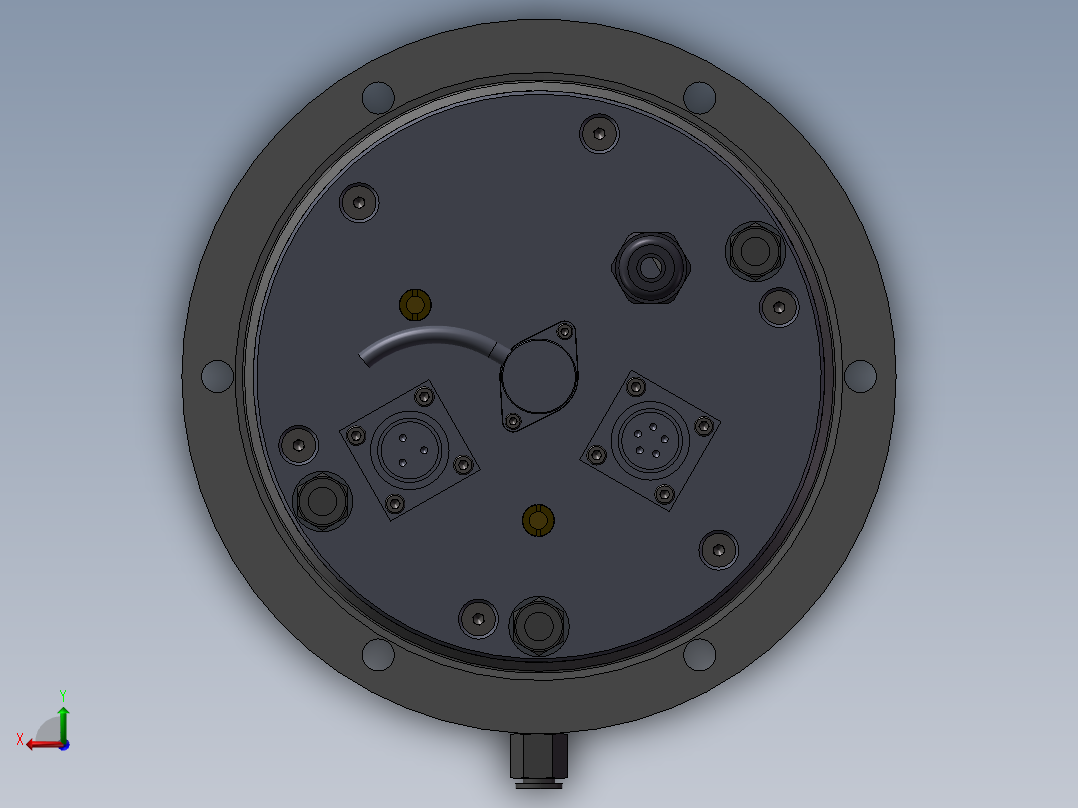 气浮主轴后视图