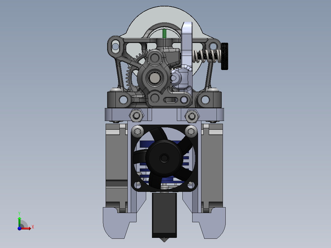 挤出机模型1前视图
