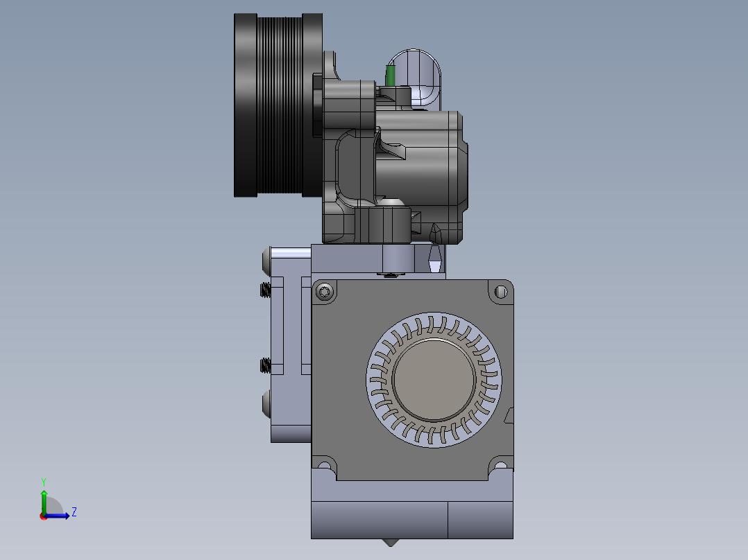 挤出机模型1左视图