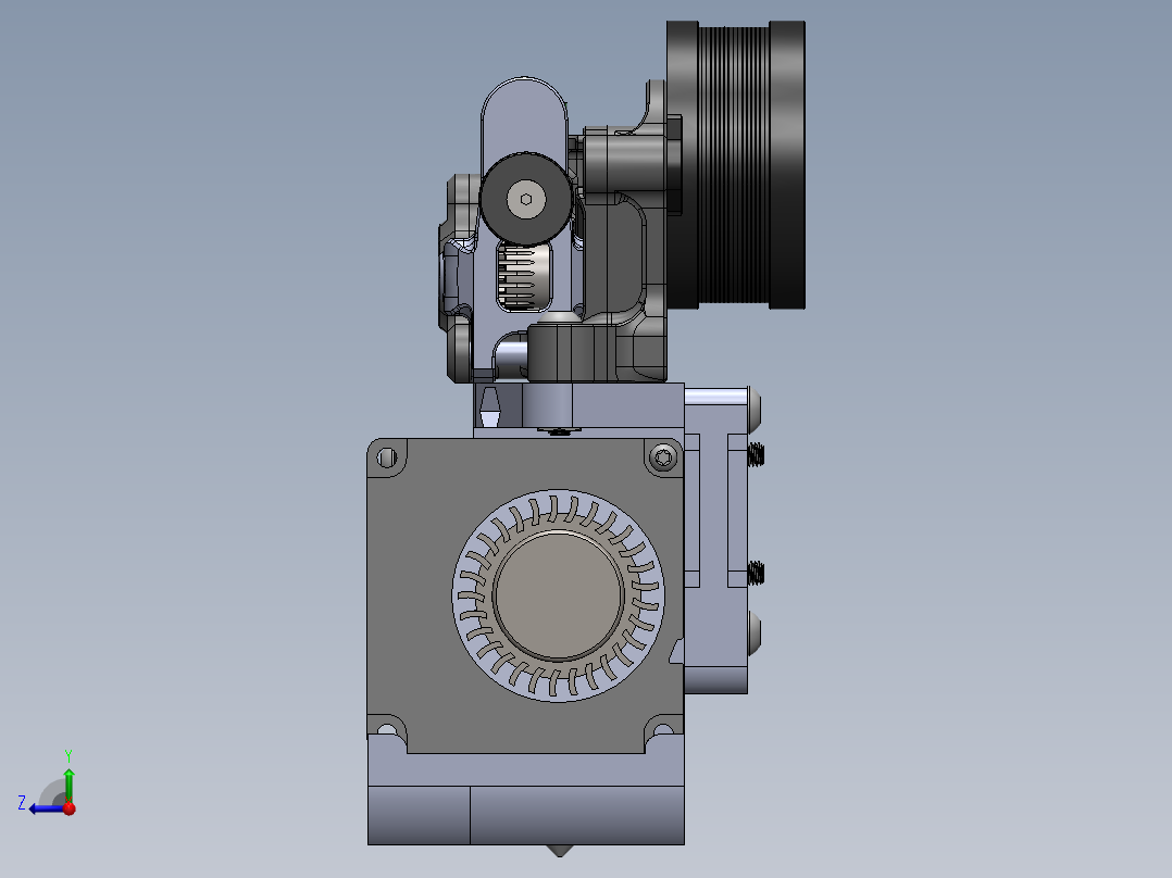 挤出机模型1右视图