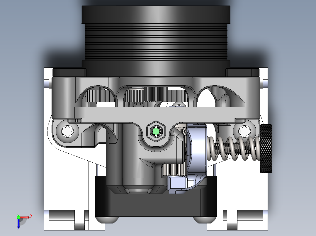 挤出机模型1俯视图