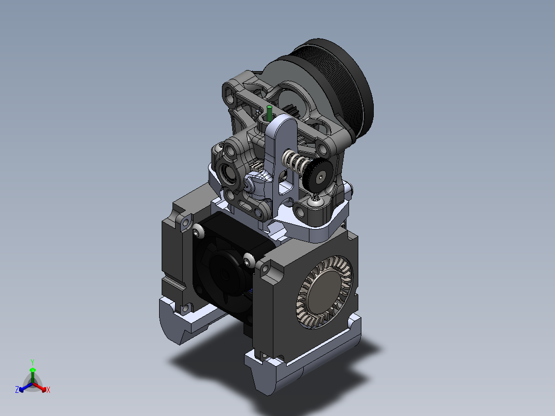 挤出机模型1正等轴测图