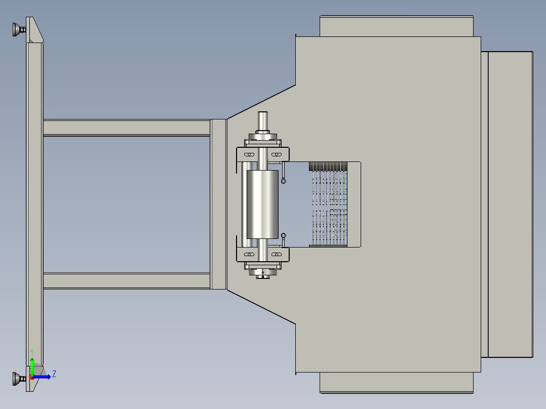 电池清洗烘干机3D数模图纸 STEP格式左视图