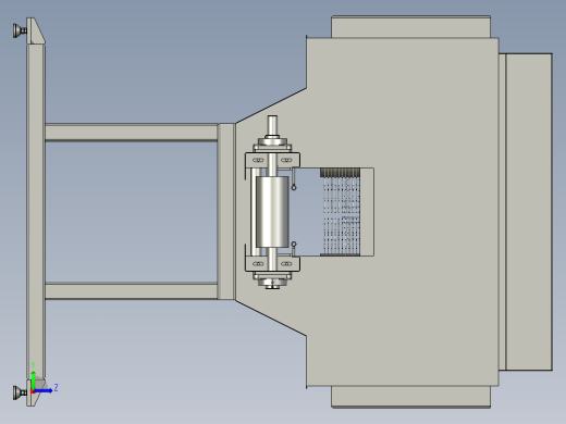 电池清洗烘干机3D数模图纸 STEP格式左视缩略图