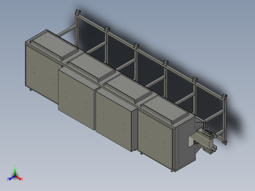 电池清洗烘干机3D数模图纸 STEP格式正等轴测缩略图