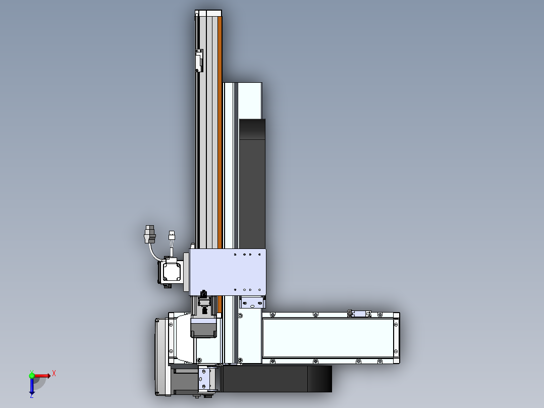 内嵌直交机械手XYG系列XYG432-A2俯视图